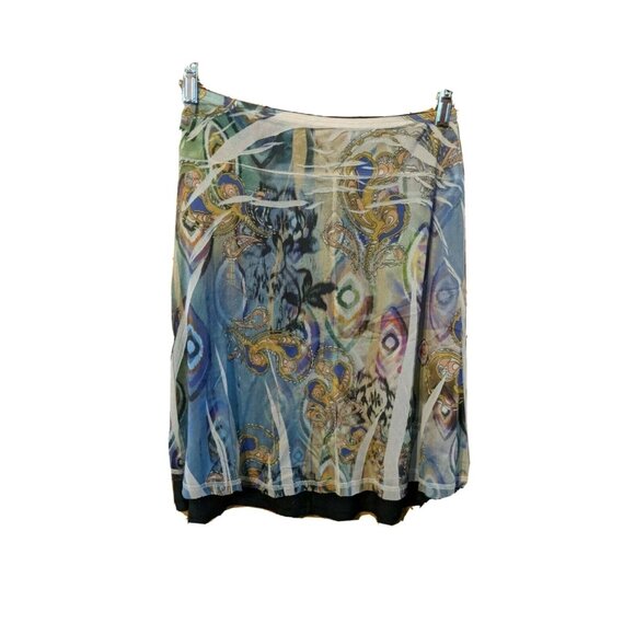 Shay California Size L Large Skirt Flowy Lined Abstract - Picture 1 of 5